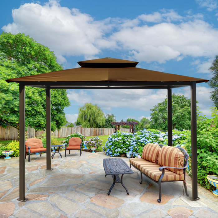 ParagonOutdoor Barcelona 10 Ft. W x 12 Ft. D Aluminum Patio Gazebo